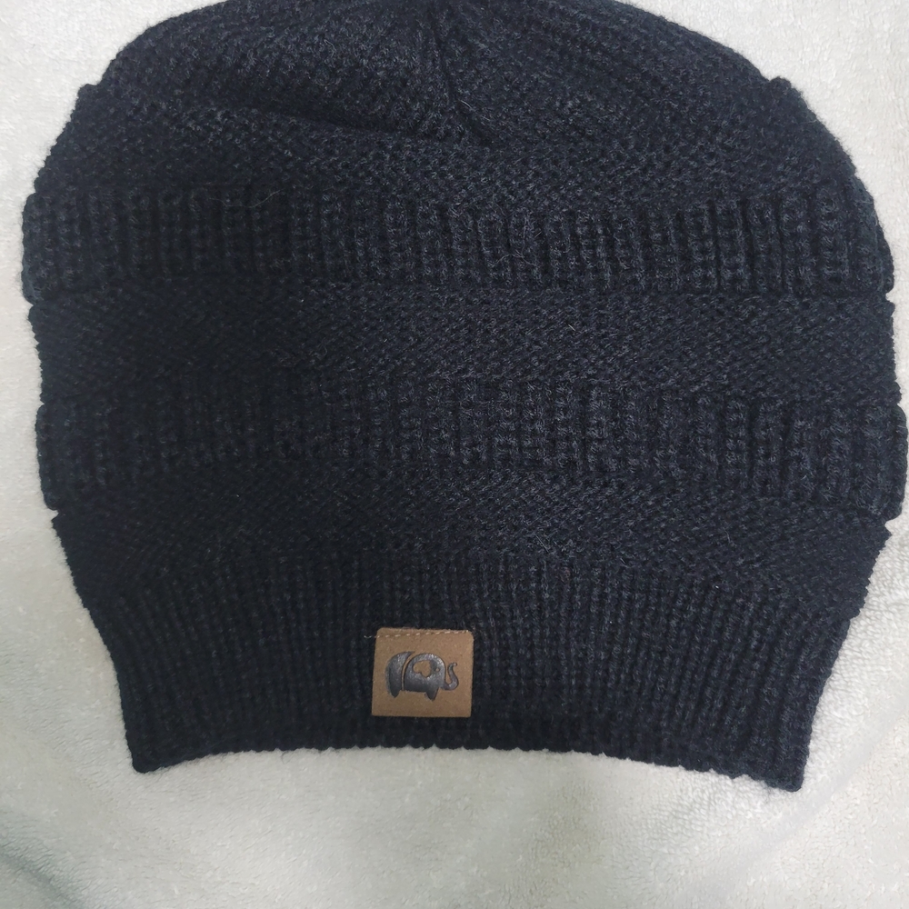 The Elephant Pants Unisex Black Knit Beanie